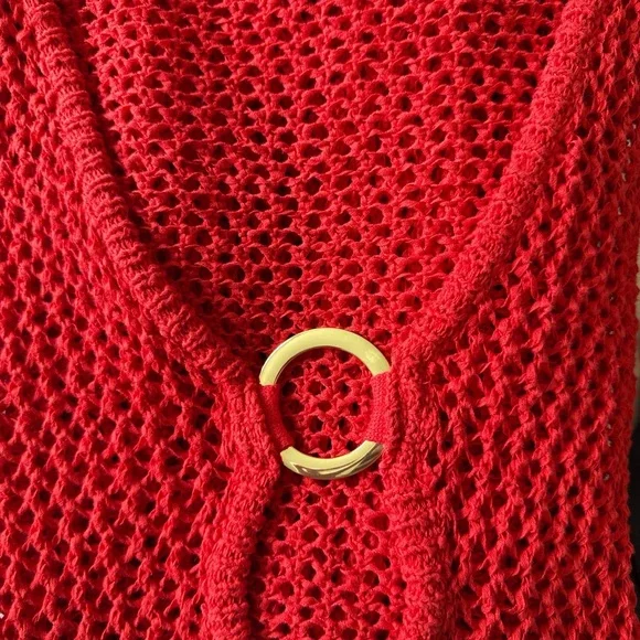 Monday Swimwear Red Knit Cover-Up Dress - Picture 5 of 5